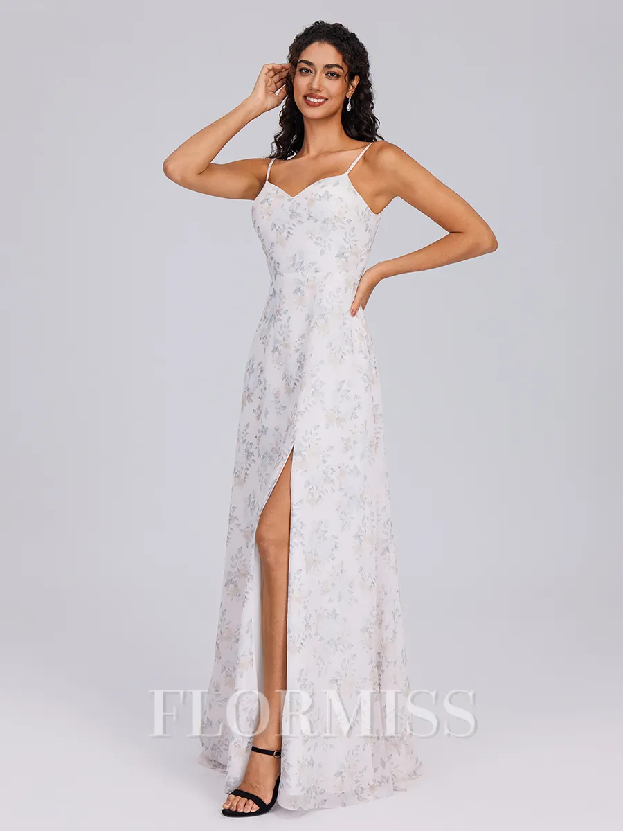 A-line Floor-Length Chiffon Convertible Bridesmaid Dress