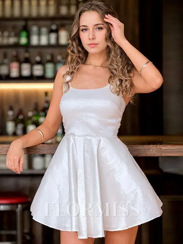 A-line Square Short/Mini Homecoming Dress