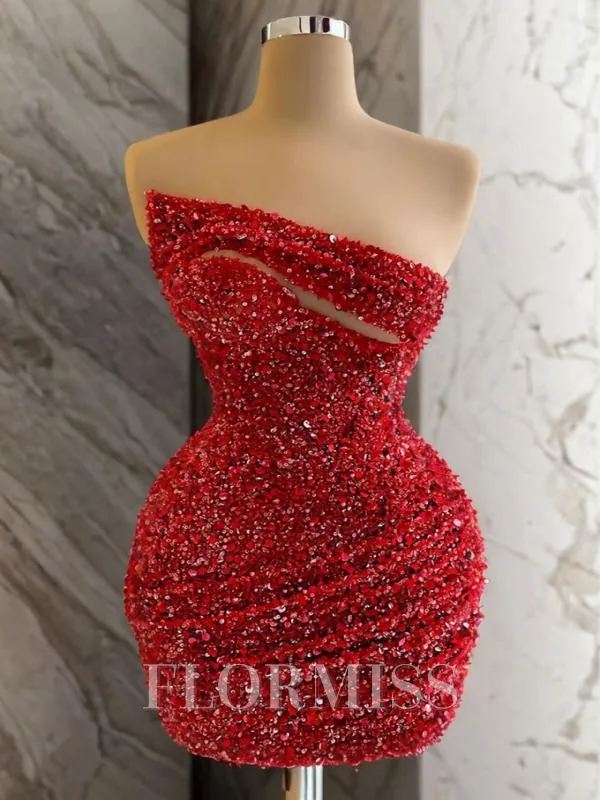 Sheath Straight Pleated Short/Mini Homecoming Dress