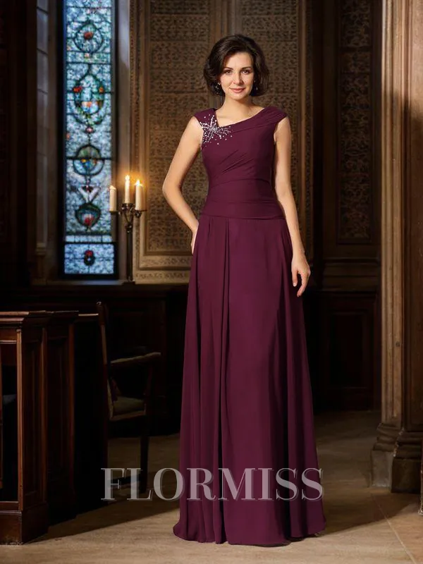 A-Line/Princess Other Floor-Length Chiffon Mother of the Bride Dresses With Beading