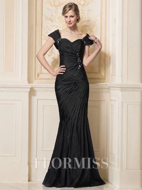 Trumpet/Mermaid Sweetheart Sweep Train Taffeta Mother of the Bride Dresses With Beading