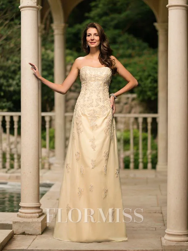 A-Line/Princess Sweetheart Floor-Length Net Mother of the Bride Dresses