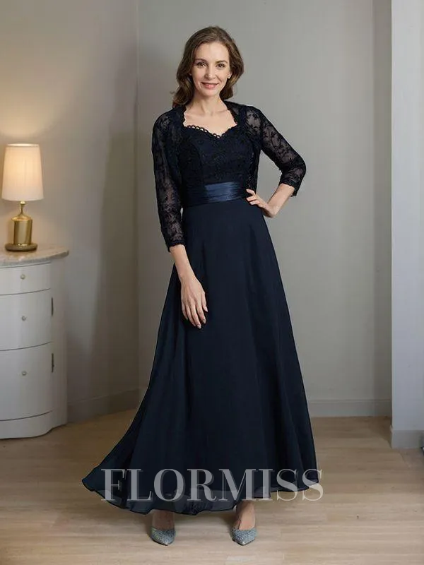 A-Line/Princess Sweetheart Ankle-Length Chiffon Mother of the Bride Dresses