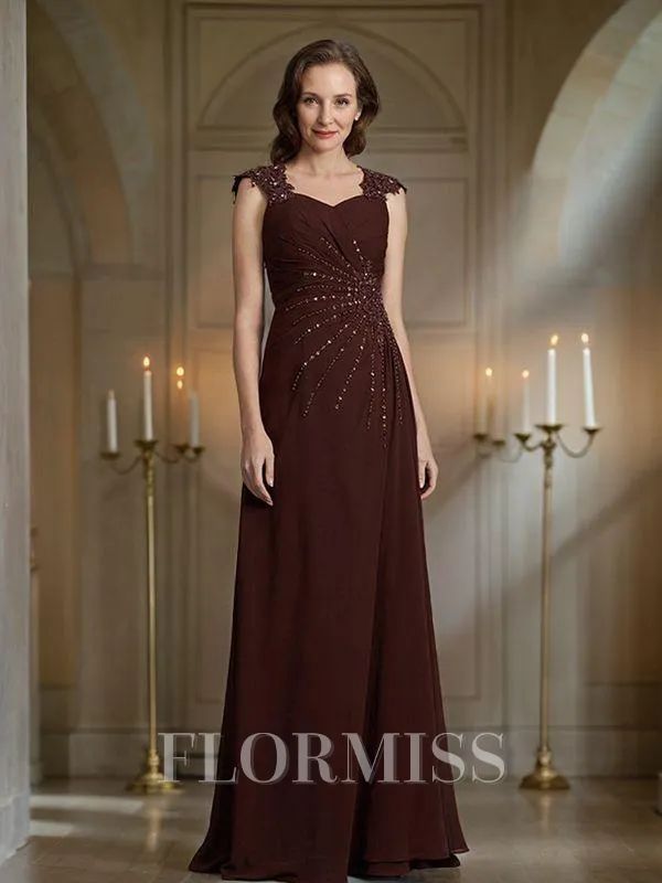 A-Line/Princess Sweetheart Floor-Length Chiffon Mother of the Bride Dresses