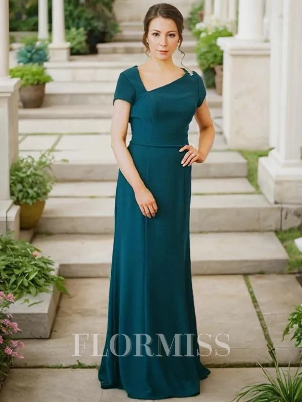 Sheath/Column Square Floor-Length Satin Mother of the Bride Dresses With Ruffles
