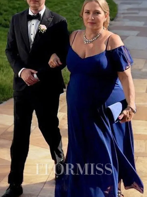 A-Line/Princess V-neck Floor-Length Chiffon Mother of the Bride Dresses