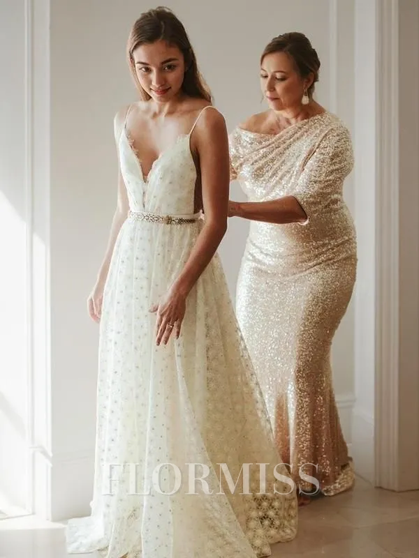 Sheath/Column Scoop Floor-Length Sequins Mother of the Bride Dresses With Ruched