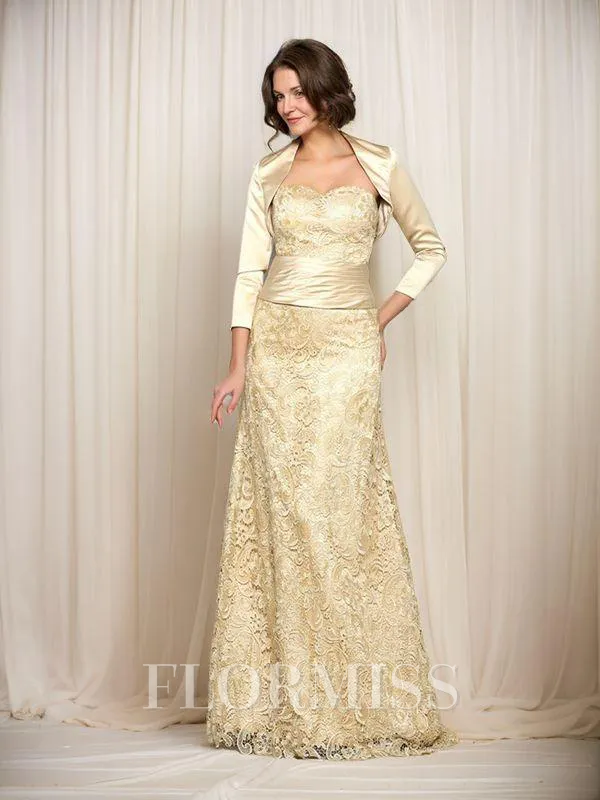 A-Line/Princess Sweetheart Floor-Length Satin Mother of the Bride Dresses