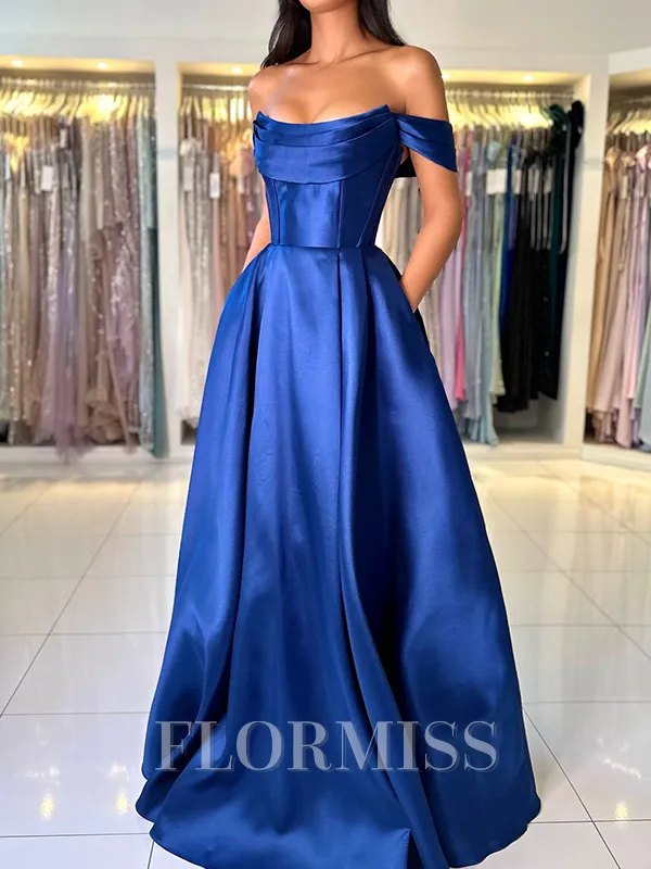 A-line Cowl Pleated Floor-Length Satin Convertible Corset Porm Dress