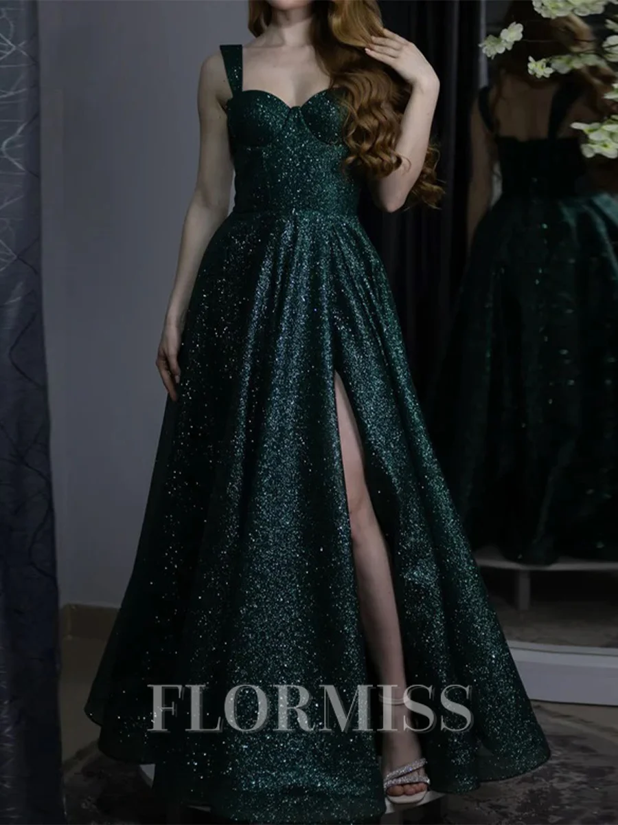 A-line Straps Pleated Floor-Length Other Corset Prom Dress