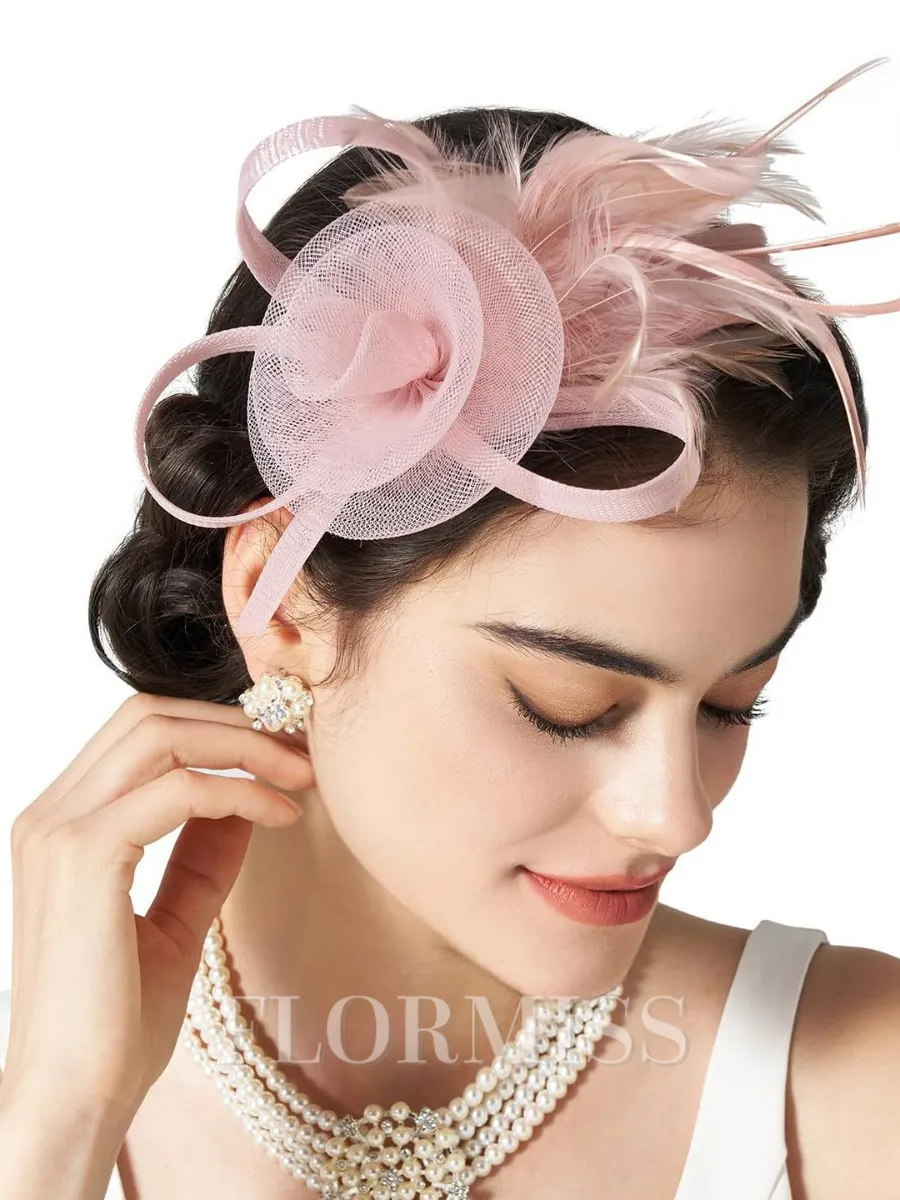 Ladies' Stunning Tulle With Feather Tea Party Hats