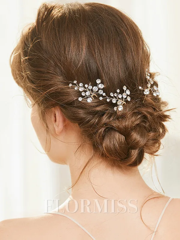 Brilliant Alloy With Rhinestone Combs & Barrettes(3 Pieces)