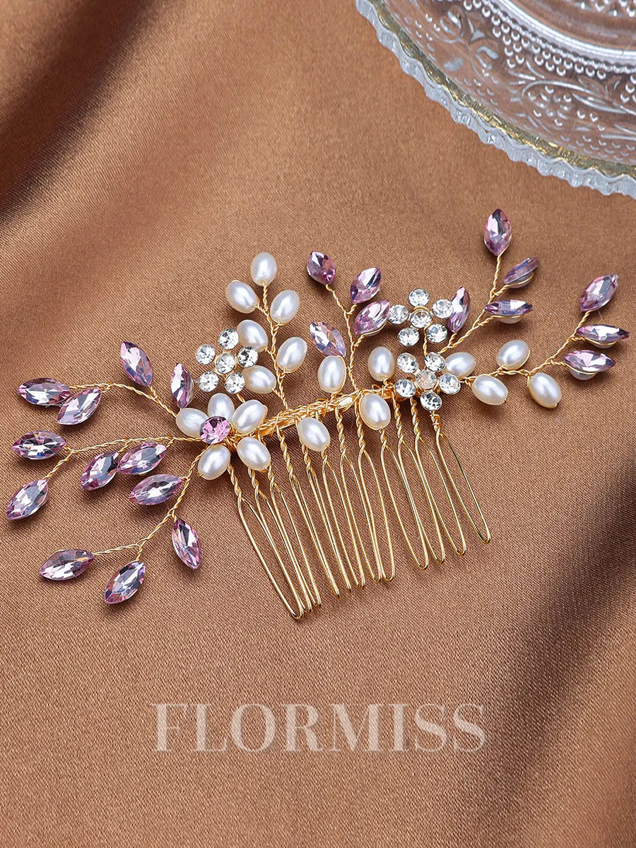 Stunning Pearls With Rhinestone Headpieces