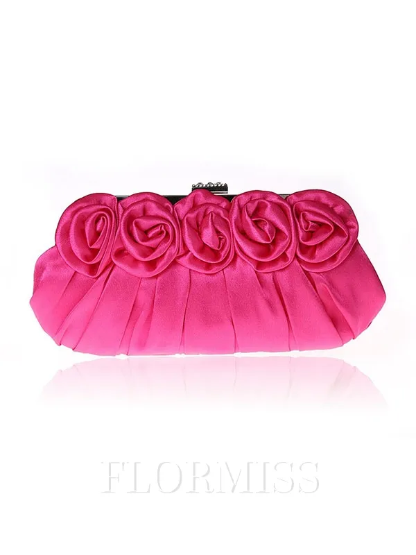 Exquisite Silk With Flower Evening/Party Handbags