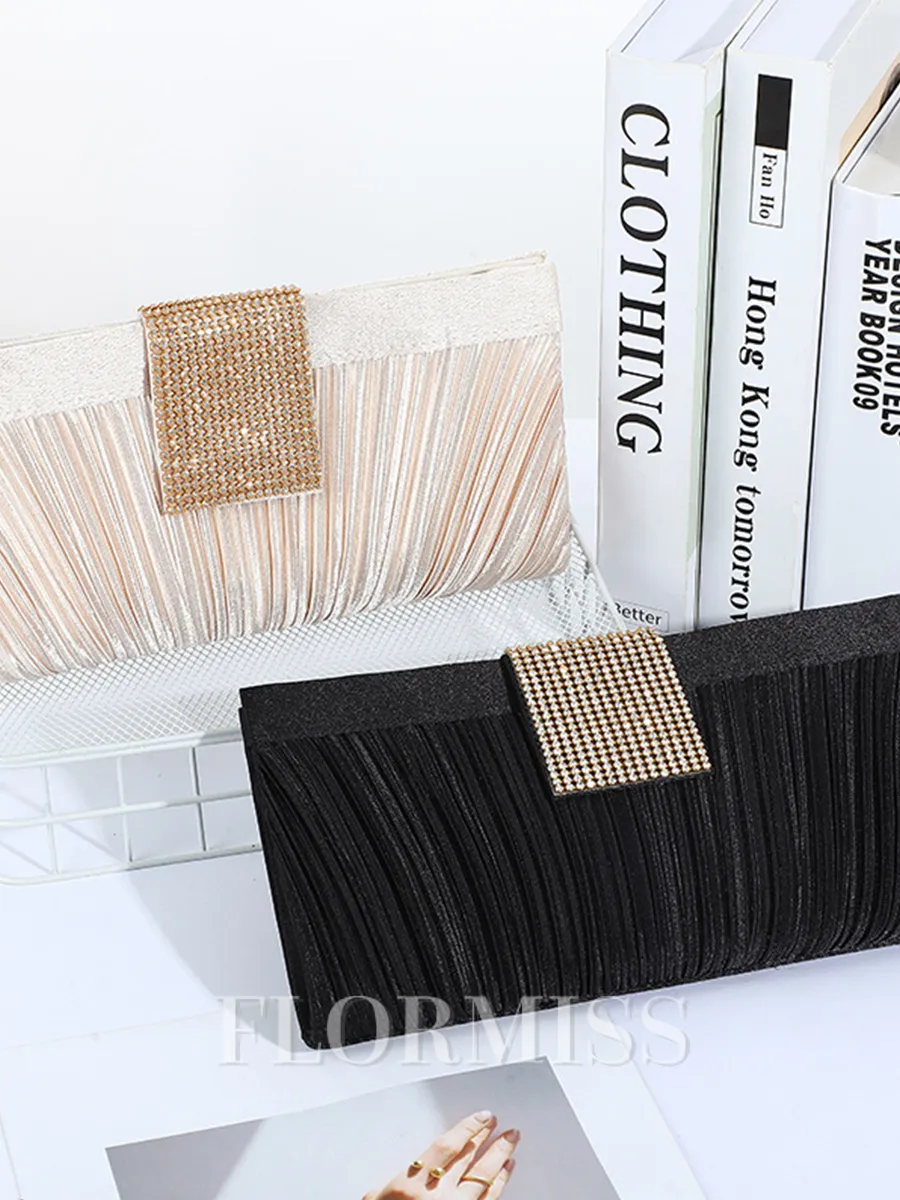 Graceful Silk With Rhinestone Evening/Party Handbags
