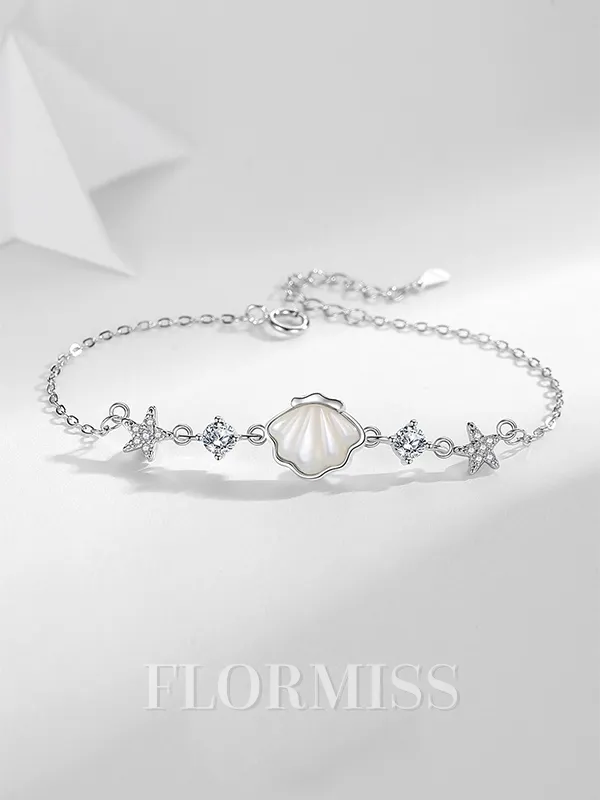 Elegant Silver With Rhinestone Bracelets