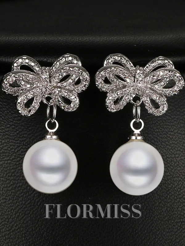 Charming Copper With Imitation Pearl Earrings