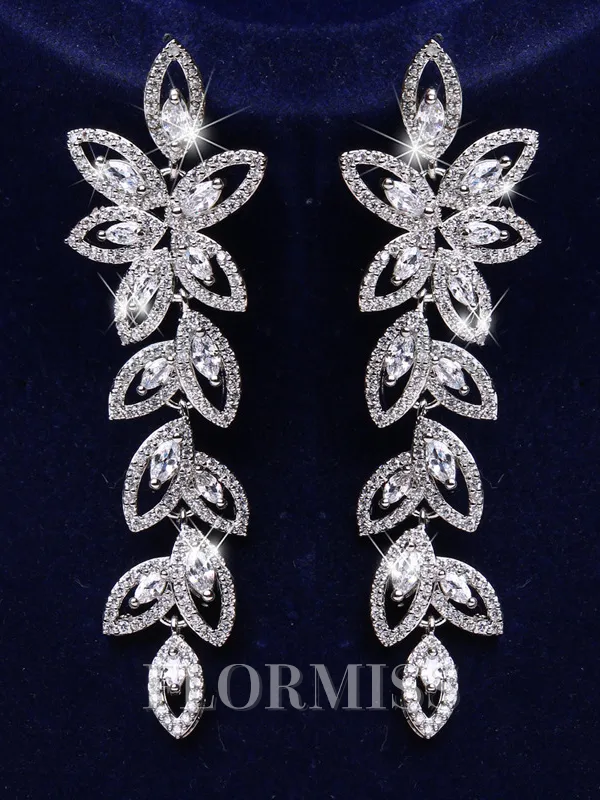 Fascinating Metal With Rhinestone Earrings