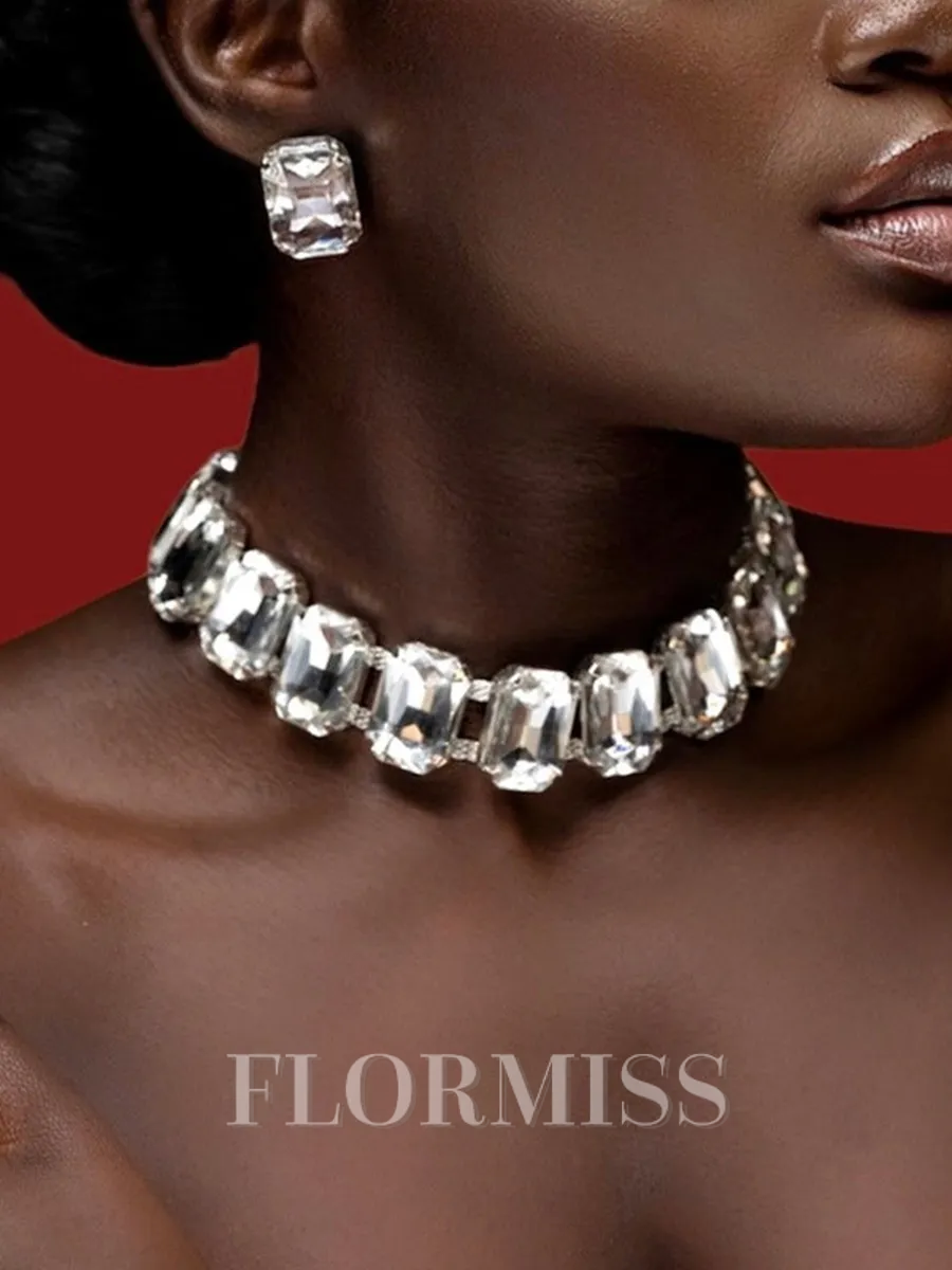 Luxurious Alloy With Rhinestone Jewelry Set