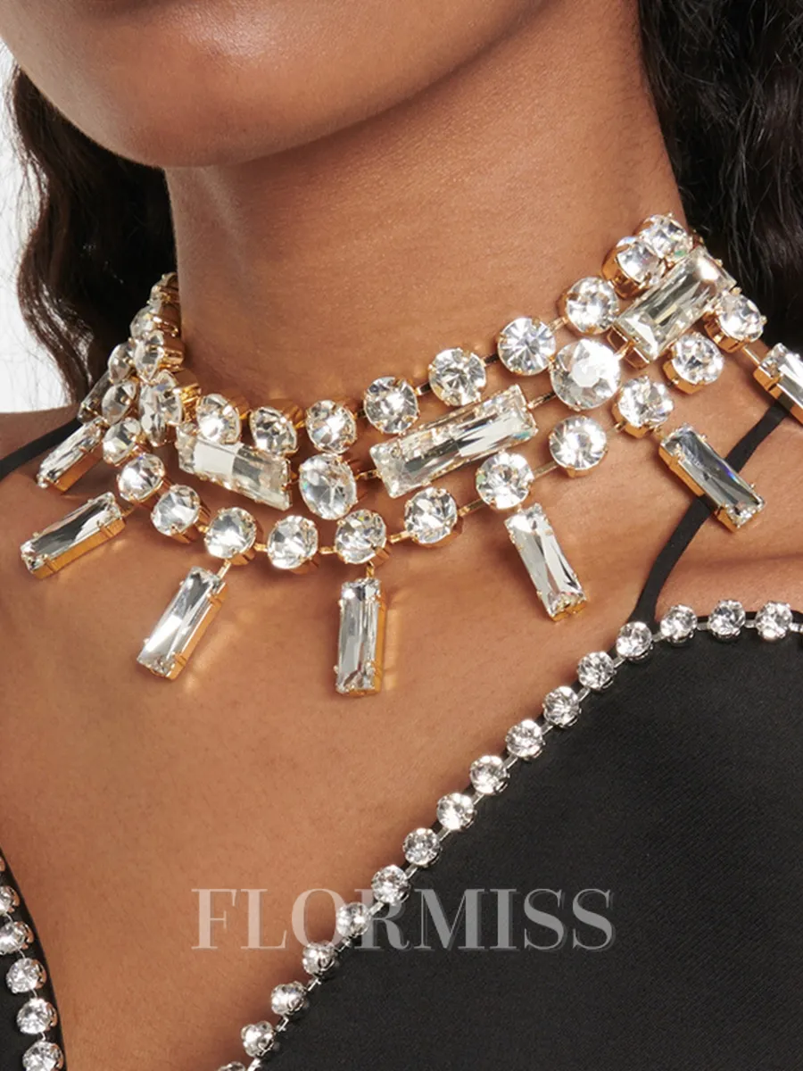 Attractive Alloy With Rhinestone Necklace
