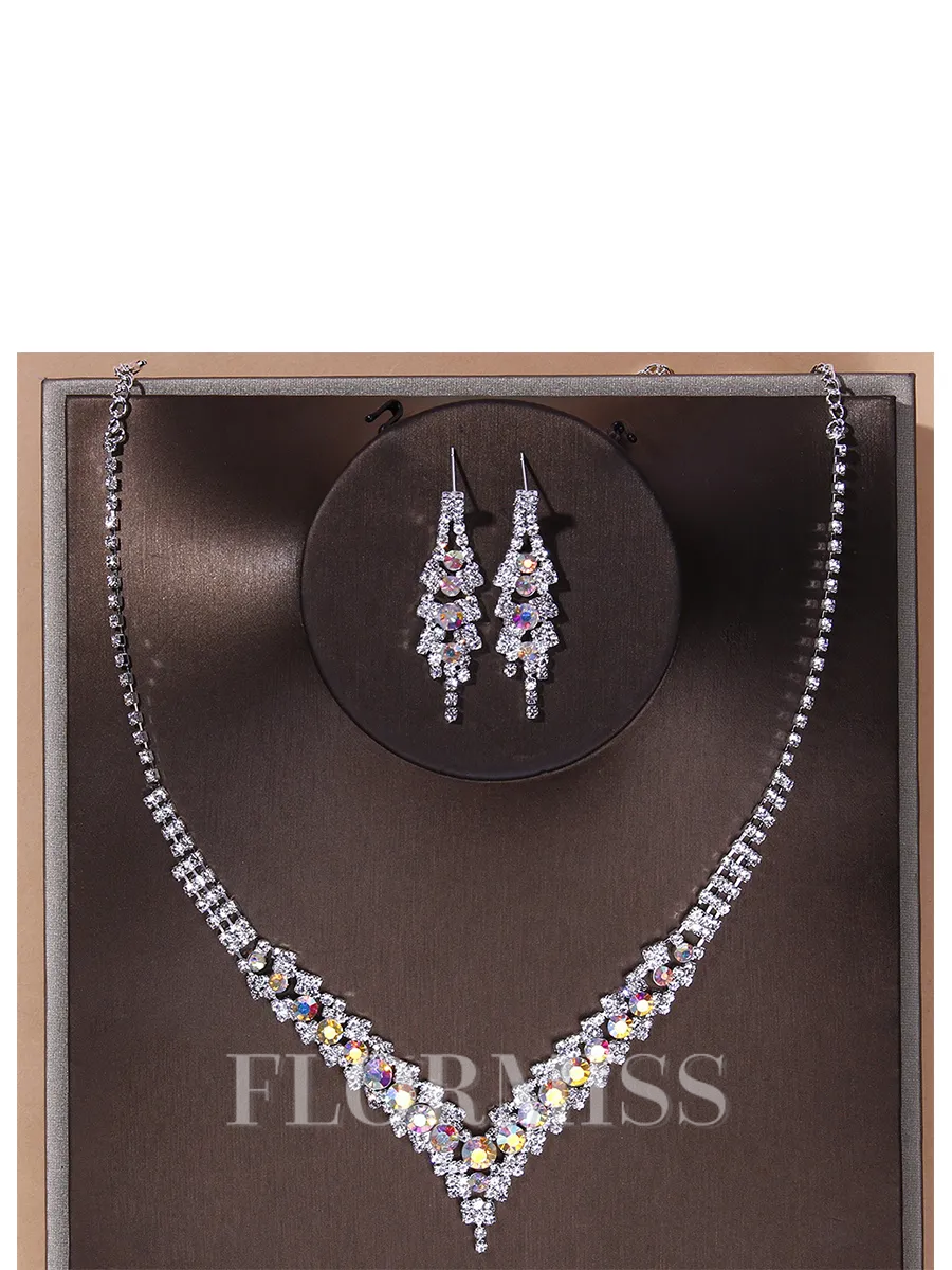 Attractive Alloy With Rhinestone Jewelry Set
