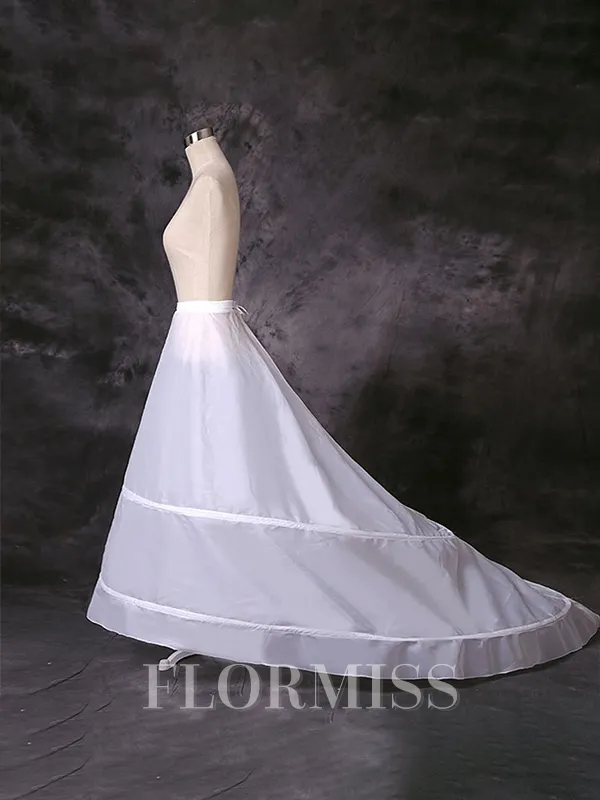 Nylon A-Line 1 Tier Sweep/Brush Train Wedding Petticoats