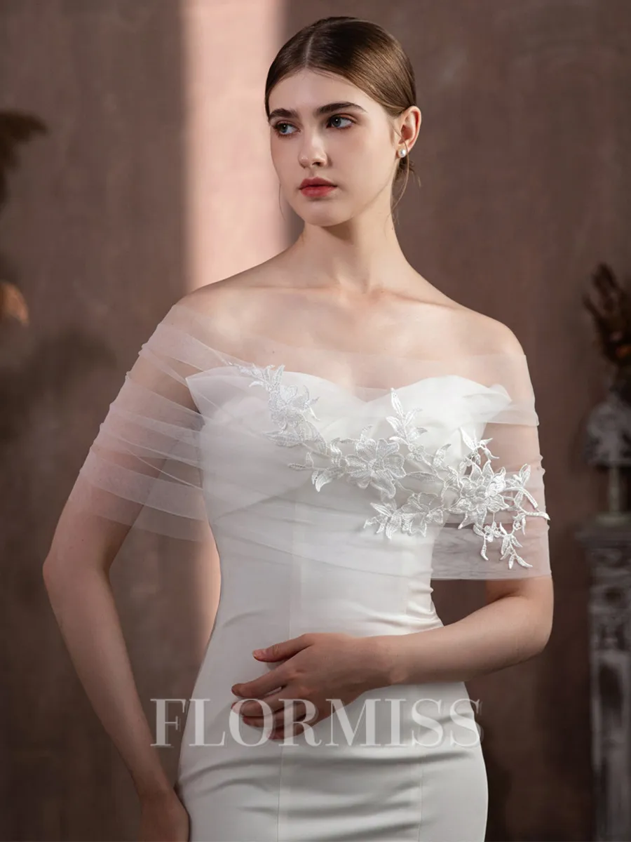 Elegant Tulle With Lfe Wedding Wraps