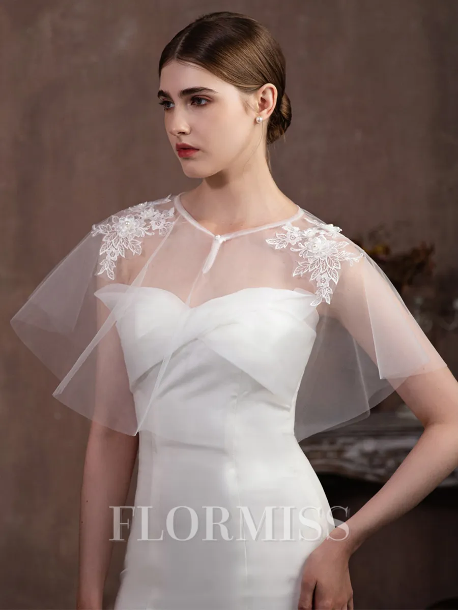 Charming Tulle With Lfe Wedding Wraps