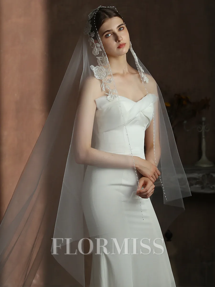 Charming Tulle One-Tier Cathedral Bridal Veils