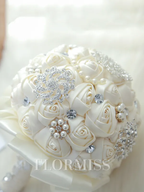 Luxurious Round Artificial Flower Bridal Bouquets