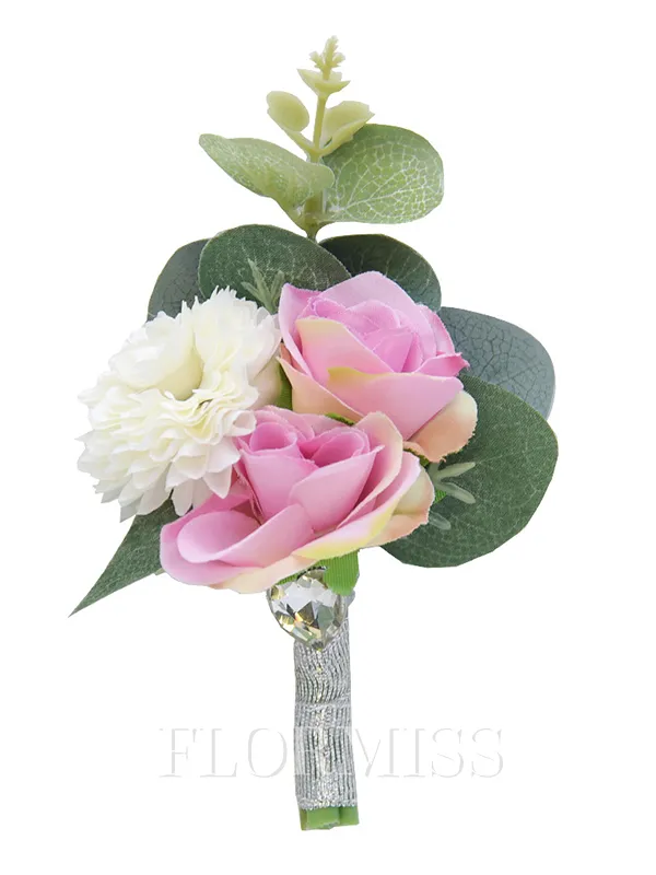 Fascinating Free-Form Silk Flower Boutonniere(Sold in a single piece)
