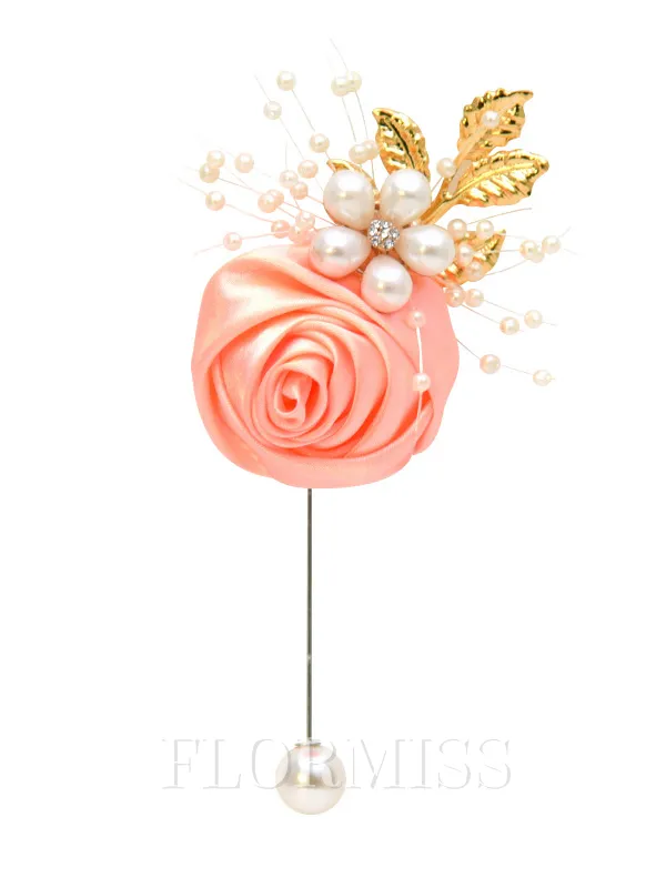 Stunning Free-Form Satin Boutonniere(Sold in a single piece)
