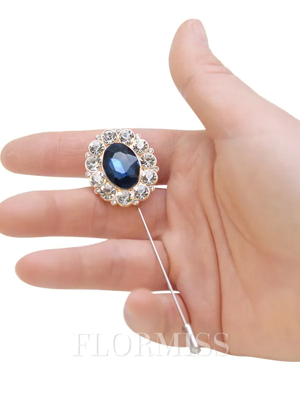 Romantic Free-Form Rhinestone Boutonniere(Sold in a single piece)