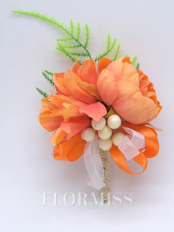 Stunning Free-Form Cloth Boutonniere(Sold in a single piece)