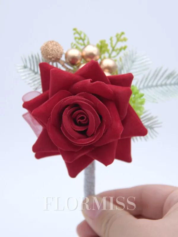 Pretty Free-Form Cloth Boutonniere(Sold in a single piece)
