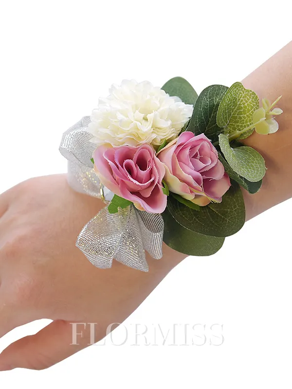 Fascinating Free-Form Cloth Wrist Corsage