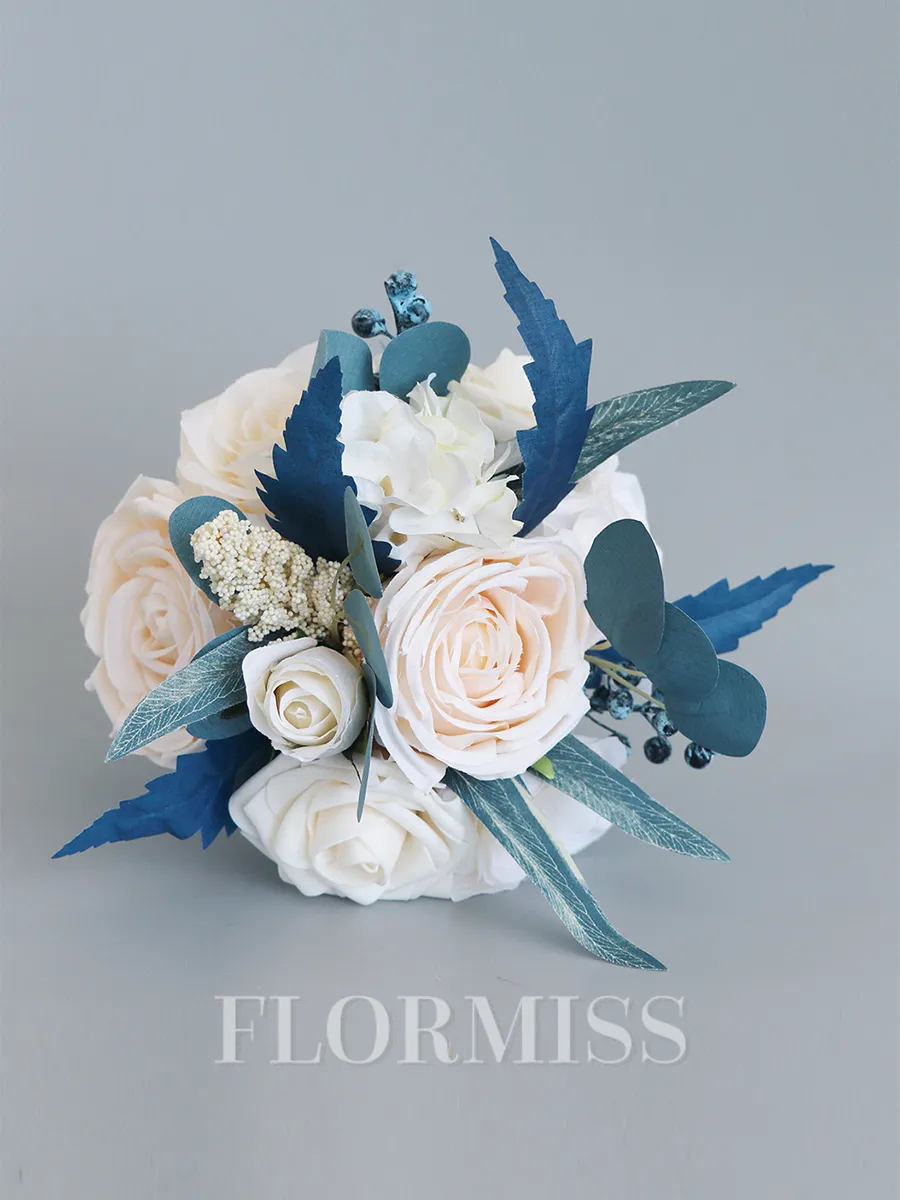 Fascinating Free-Form Silk Flower Bridal Bouquets
