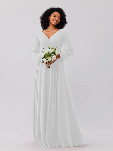 A-Line/Princess Chiffon...