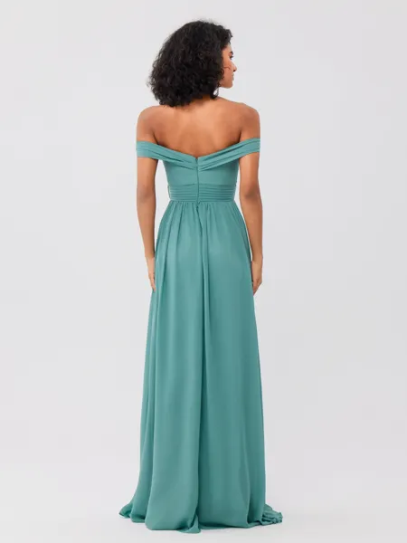 A-Line/Princess Chiffon...