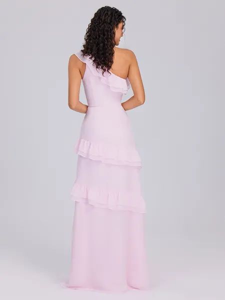A-line One-Shoulder...