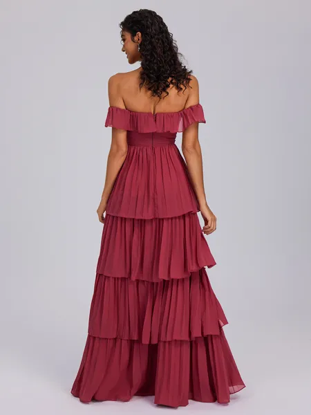 A-line Off-the-Shoulder...