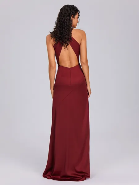 A-line V-neck Floor-Length...