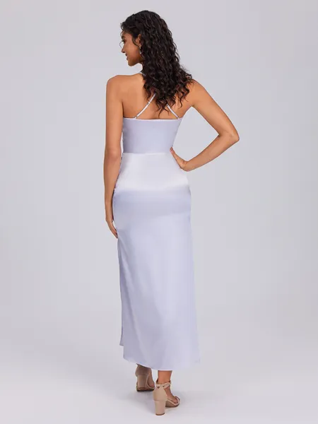 Sheath Halter Pleated...