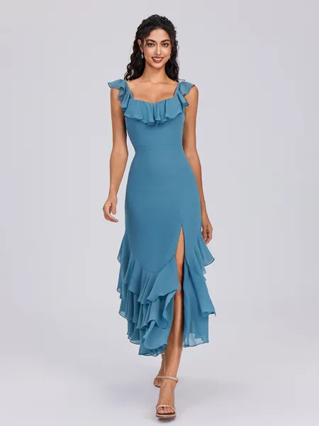 A-line Square Ruffles...