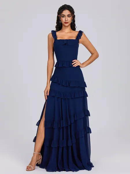 A-line Square Cascading...