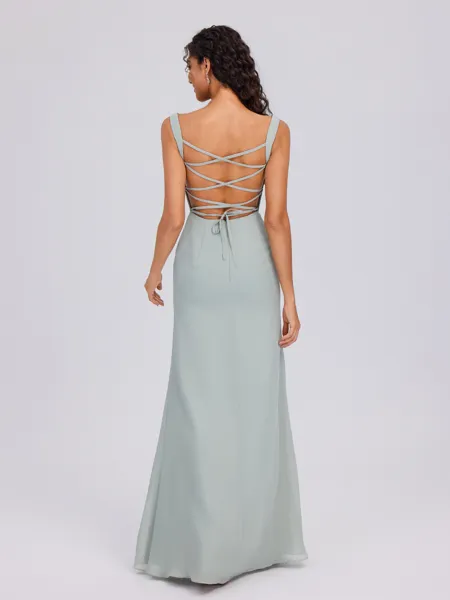 Sheath Straps Pleated...