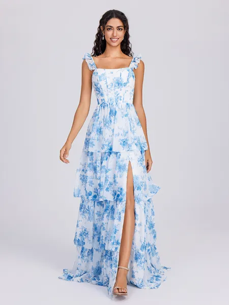 A-line Square Cascading...