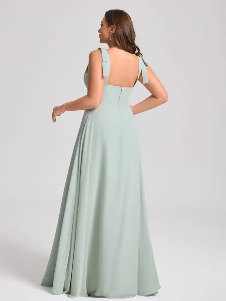 A-line Straps Bow...