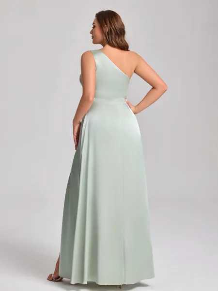 A-line One-Shoulder...