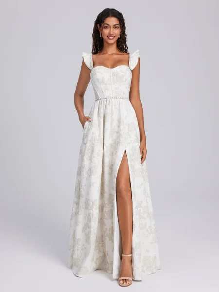 A-line Square Beading...